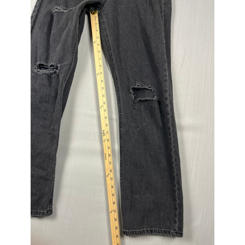 Aeropostale 90s Baggy Jeans Womens 4 Gray Button Fly Distressed Grunge Denim - Picture 11 of 11